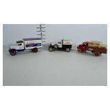 3 cast metal  TrueValue Truck banks.