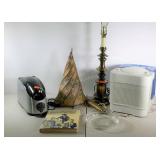 Lamp, humidifier, wine chiller, book, etc.