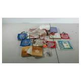 Christmas ornaments,  mostly clear.