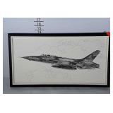 Military Airplane sketch print by Emer Tapnio.