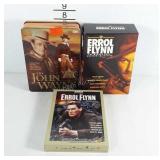 DVDs, John Wayne and Erol Flynn collections