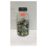 Half gallon jar of marbles