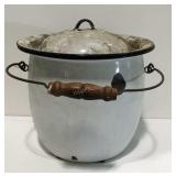 Enamel pot with lid needs cleaned