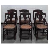 Set of 6 Chairs, Cane Hip seating, all appear in