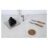 Misc. Trinkets: oversized penny, old forks,