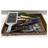 Flat of kitchenware- cheese grader, cake server,