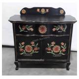Painted Washstand, serpentine top drawer, double