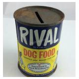 Rival dog food advertising coin bank 3"