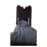 Scott McClintock evening gown, dark blue velvet