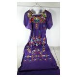 Embroidered cotton dress, no size but seems to be