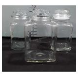 Three glass Food Canister Jars