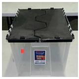 12 gallon flip top crate.