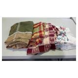 Table linens. Assorted sizes and patterns.