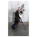 Golf clubs, Eclipse golf bag with Northwestern