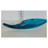 Blend cornucopia horn vase in bright blue, note