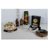 Misc. Decor lot: Small Loon decoy figures, old