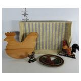 Chicken / rooster kitchenwares and nice painted