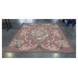 Rug, vintage parlor style area Rug, floral design