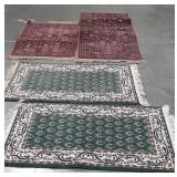 Four Misc Scatter Rugs, well used condition and
