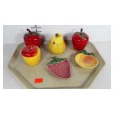 Fruit themed ceramics and glass