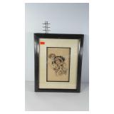 Watercolor, signed Jim Miller, framed and matted,