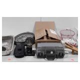 Group lot, includes partcial dremel tool set, vhs