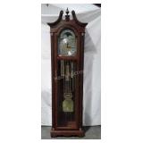 Modern Grandfather Clock,  Oak Tall Case, Moon