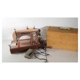 Rodney portable sewing machine with push button