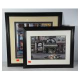 European street scene decor prints, framed and