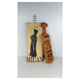 Wall art, sorority paddle and Milan stretched