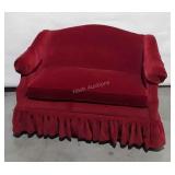 Loveseat by Hunt Galleries Hickory NC. Red Velvet