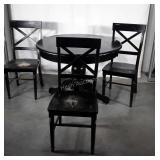 4pc Kitchen Table set, 40" round pedestal base
