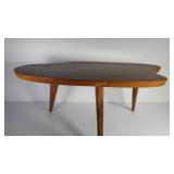 Handcrafted tripod mid Century style solid wood