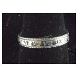 Size 9- Sterling silver Roman numerals ring