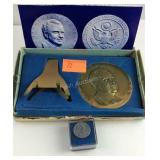 Nixon medallion and a steel penny