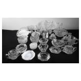 Glassware, vases, candleholders, coasters, etc.,
