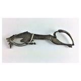 Sterling silver signed stylized horse pin