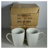 Crate and Barrel coffee mugs, eight in cartons,