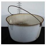 Enameled cast iron kettle pot with handle, 16"