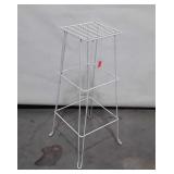 Plant Stand, white wire type 9" top x 30" tall