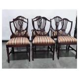 Set of 6 Lovely Shield Back Dining Chairs. One