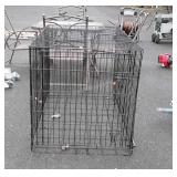 Wire Metal dog kennel, 48" long by 29" wide