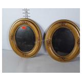 Pair of older wooden frames painted good.