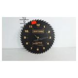 Advertising,  Craftsman saw blade clock,  running