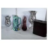 Vases, XL stein in Beautiful brilliant teals and