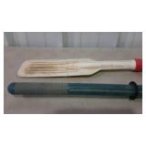 Two molded plastic raft oars, lightweight.