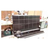 Queen size headboard and footboard with rails,