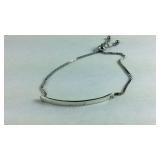 Sterling silver "love" bolo bracelet