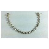 Sterling Silver CZ 7.5 inch Bracelet