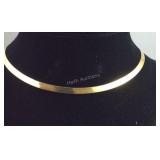 Gold over Sterling Silver 18 inch Herringbone